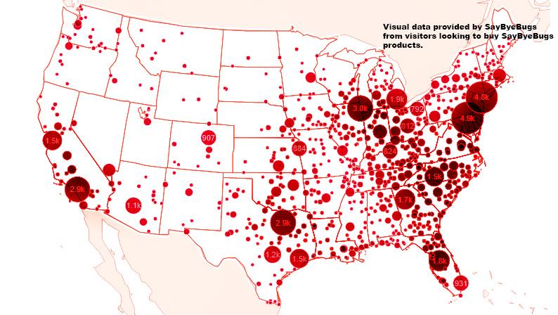 US Map Shows How The Bed Bug Epidemic Is Spreading - Bed Bug Guide